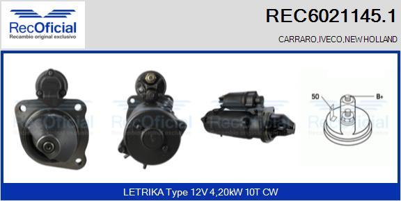 RECOFICIAL REC6021145.1 - Стартер vvparts.bg