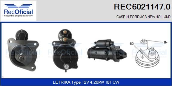 RECOFICIAL REC6021147.0 - Стартер vvparts.bg