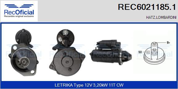 RECOFICIAL REC6021185.1 - Стартер vvparts.bg