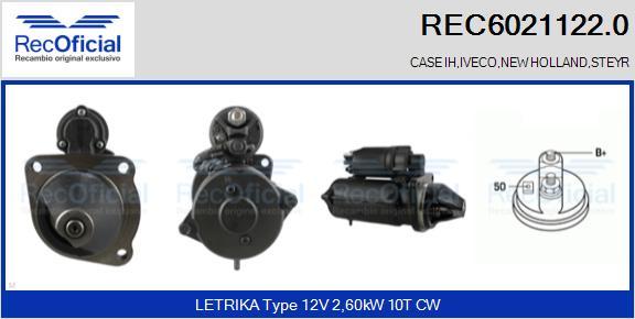 RECOFICIAL REC6021122.0 - Стартер vvparts.bg