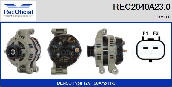 RECOFICIAL REC2040A23.0 - Генератор vvparts.bg