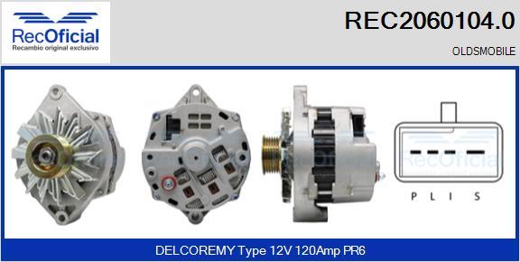 RECOFICIAL REC2060104.0 - Генератор vvparts.bg