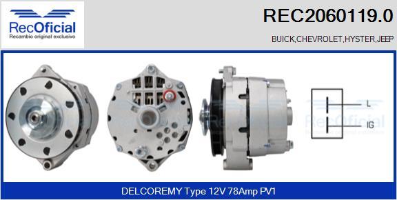 RECOFICIAL REC2060119.0 - Генератор vvparts.bg