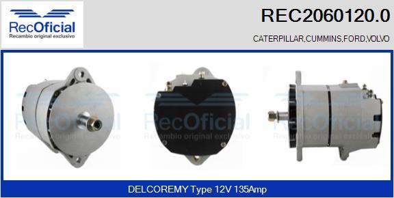 RECOFICIAL REC2060120.0 - Генератор vvparts.bg