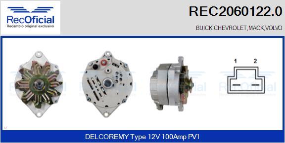 RECOFICIAL REC2060122.0 - Генератор vvparts.bg