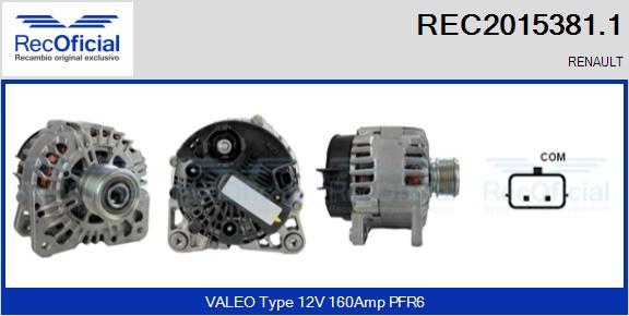 RECOFICIAL REC2015381.1 - Генератор vvparts.bg