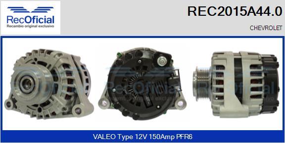 RECOFICIAL REC2015A44.0 - Генератор vvparts.bg