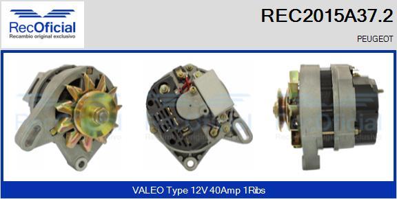 RECOFICIAL REC2015A37.2 - Генератор vvparts.bg