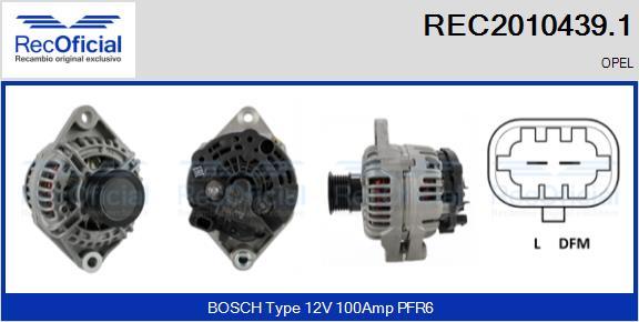 RECOFICIAL REC2010439.1 - Генератор vvparts.bg