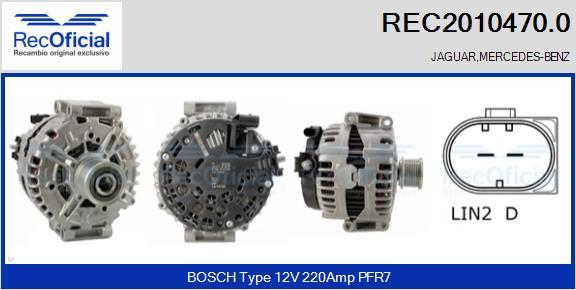 RECOFICIAL REC2010470.0 - Генератор vvparts.bg