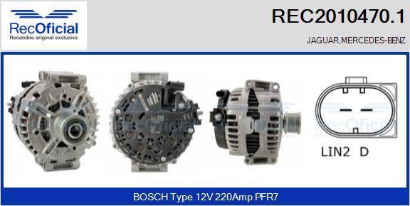 RECOFICIAL REC2010470.1 - Генератор vvparts.bg