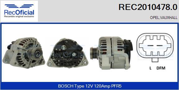 RECOFICIAL REC2010478.0 - Генератор vvparts.bg