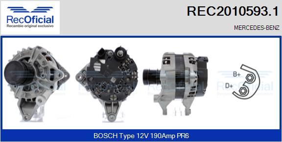 RECOFICIAL REC2010593.1 - Генератор vvparts.bg