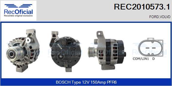 RECOFICIAL REC2010573.1 - Генератор vvparts.bg