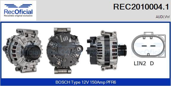 RECOFICIAL REC2010004.1 - Генератор vvparts.bg