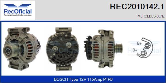 RECOFICIAL REC2010142.1 - Генератор vvparts.bg