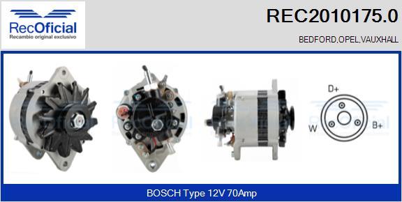 RECOFICIAL REC2010175.0 - Генератор vvparts.bg