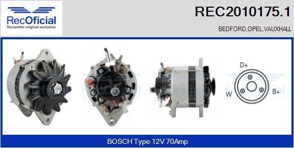 RECOFICIAL REC2010175.1 - Генератор vvparts.bg