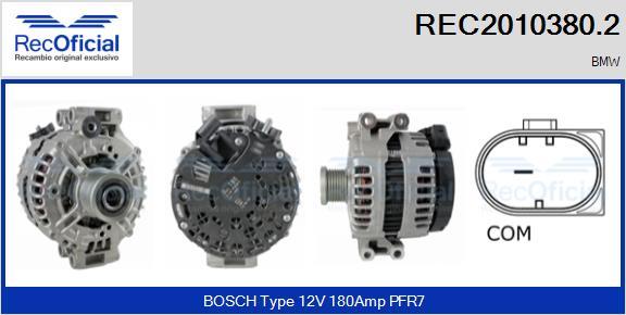 RECOFICIAL REC2010380.2 - Генератор vvparts.bg