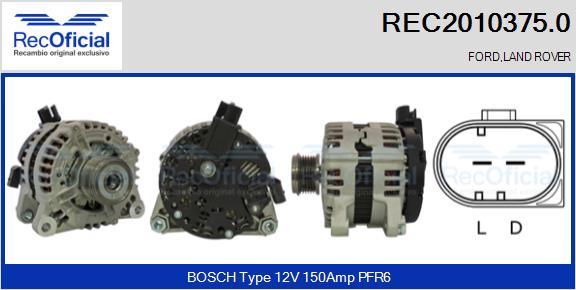 RECOFICIAL REC2010375.0 - Генератор vvparts.bg