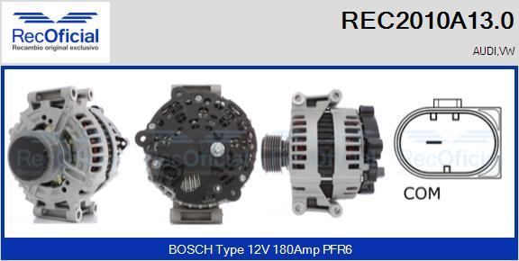 RECOFICIAL REC2010A13.0 - Генератор vvparts.bg