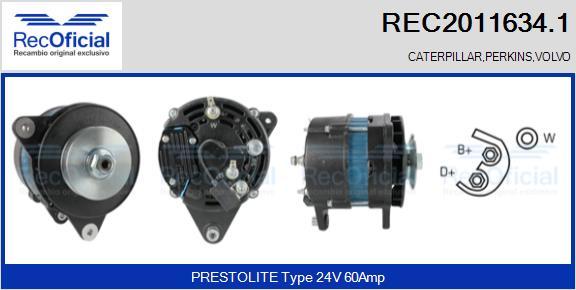 RECOFICIAL REC2011634.1 - Генератор vvparts.bg