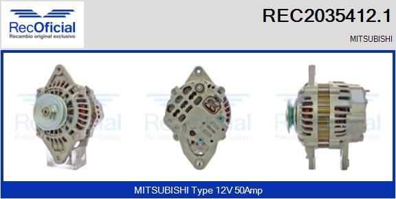 RECOFICIAL REC2035412.1 - Генератор vvparts.bg