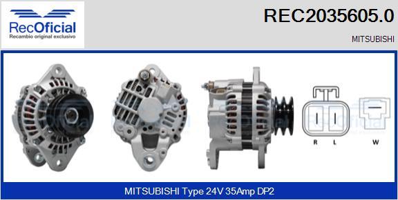 RECOFICIAL REC2035605.0 - Генератор vvparts.bg