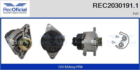 RECOFICIAL REC2030191.1 - Генератор vvparts.bg