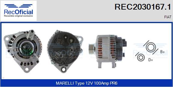 RECOFICIAL REC2030167.1 - Генератор vvparts.bg