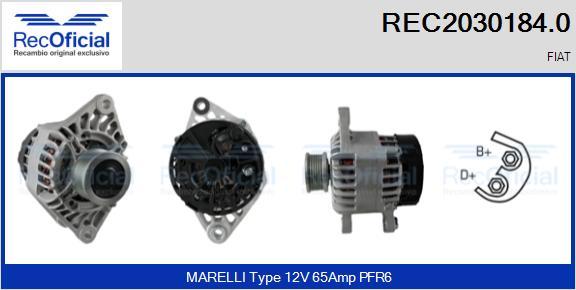 RECOFICIAL REC2030184.0 - Генератор vvparts.bg