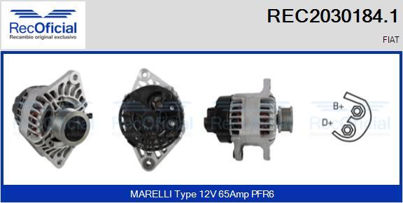 RECOFICIAL REC2030184.1 - Генератор vvparts.bg