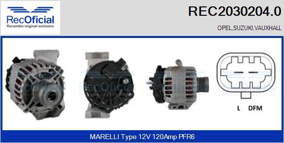 RECOFICIAL REC2030204.0 - Генератор vvparts.bg