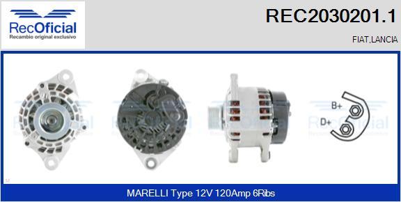 RECOFICIAL REC2030201.1 - Генератор vvparts.bg