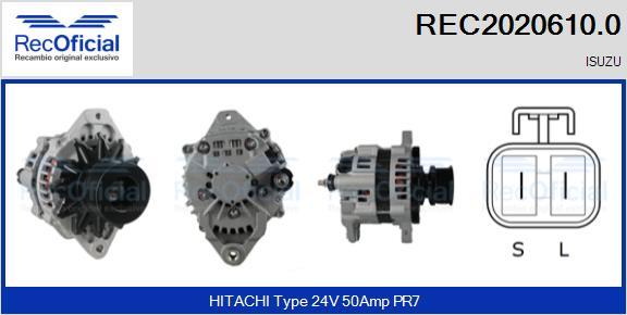 RECOFICIAL REC2020610.0 - Генератор vvparts.bg