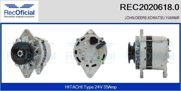 RECOFICIAL REC2020618.0 - Генератор vvparts.bg