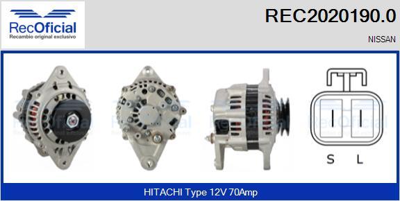 RECOFICIAL REC2020190.0 - Генератор vvparts.bg