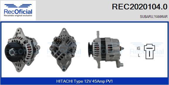 RECOFICIAL REC2020104.0 - Генератор vvparts.bg