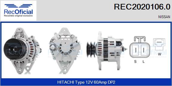 RECOFICIAL REC2020106.0 - Генератор vvparts.bg