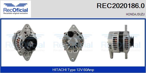 RECOFICIAL REC2020186.0 - Генератор vvparts.bg