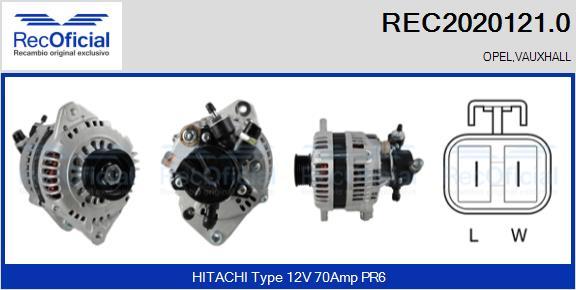 RECOFICIAL REC2020121.0 - Генератор vvparts.bg