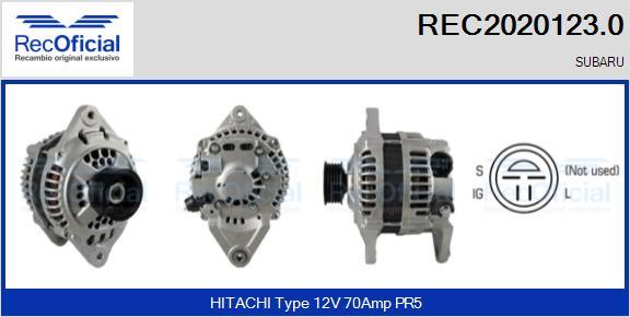 RECOFICIAL REC2020123.0 - Генератор vvparts.bg