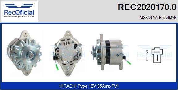 RECOFICIAL REC2020170.0 - Генератор vvparts.bg