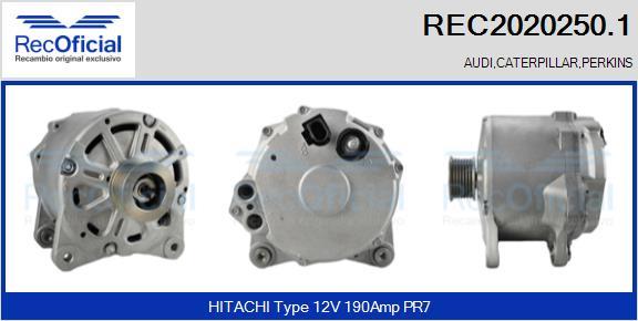 RECOFICIAL REC2020250.1 - Генератор vvparts.bg