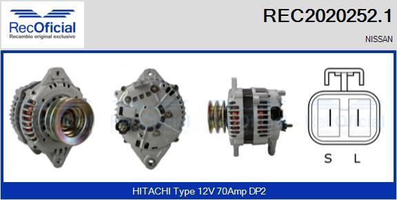 RECOFICIAL REC2020252.1 - Генератор vvparts.bg