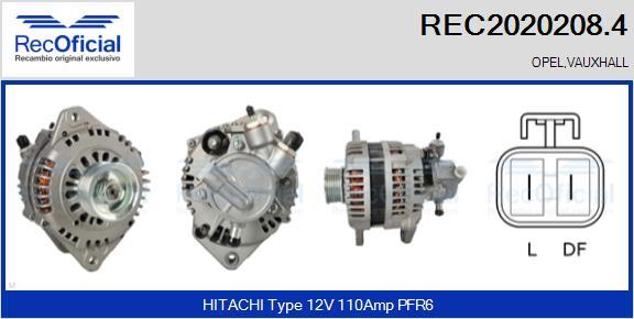 RECOFICIAL REC2020208.4 - Генератор vvparts.bg