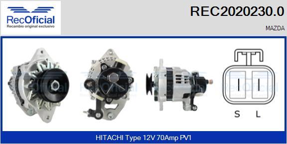 RECOFICIAL REC2020230.0 - Генератор vvparts.bg