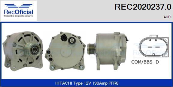 RECOFICIAL REC2020237.0 - Генератор vvparts.bg