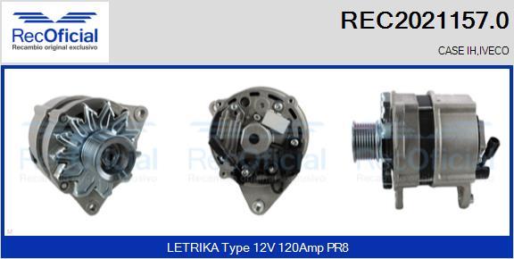 RECOFICIAL REC2021157.0 - Генератор vvparts.bg