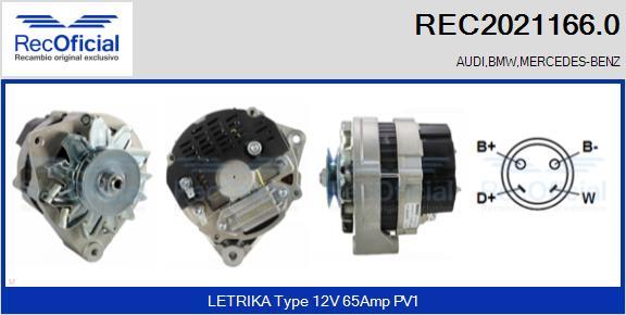 RECOFICIAL REC2021166.0 - Генератор vvparts.bg